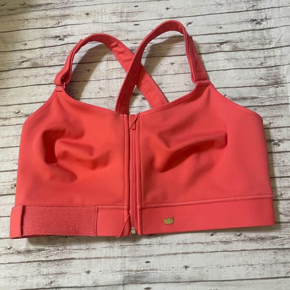 SheFit Luxe Sports Flex Bra 110003 Barbeline London Coral Orange Size 5 Luxe
